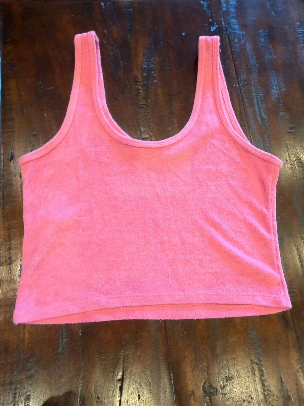 Hollister Pink Terry Scoop Crop Tank